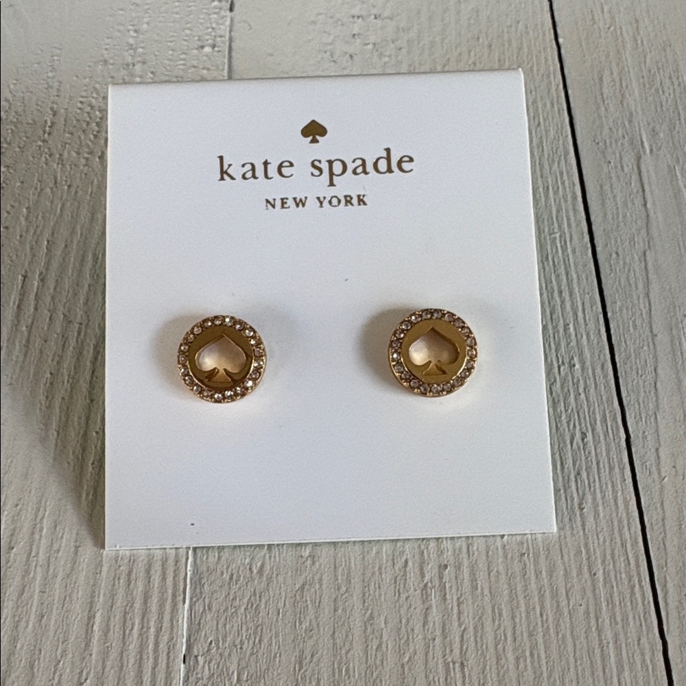 Kate Spade Spot The Spade Pave Halo Spade Studs - Picture 4 of 5